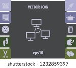 Computer connection, vector icon