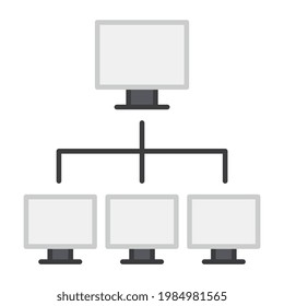 Computer connections denoting concept of lan network 