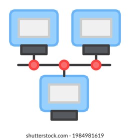 Computer connections denoting concept of lan network 