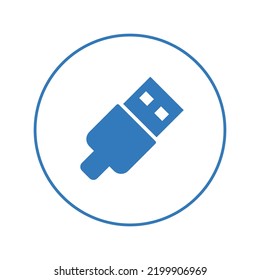 Computer Connector Usb Port Icon | Circle Version Icon |