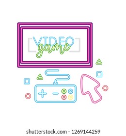 computer controller arrow neon video game