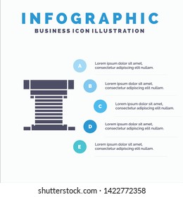 Computer, Cooler, Cooling, Cpu, Fan Solid Icon Infographics 5 Steps Presentation Background