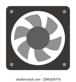 computer cooler flat clipart vector illustration