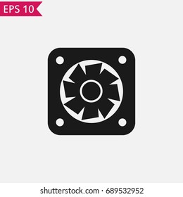 Computer cooler icon Vector.