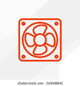 Computer cooler vector icon for web design and mobile application user interface