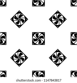 Computer Cooling Fan, Exhaust Fan Seamless Pattern Vector Art Illustration