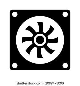 Computer cooling fan icon.(vector illustration)