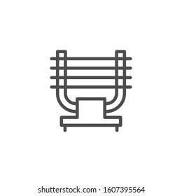 Computer cooling system line outline icon