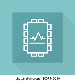 Computer core line icon