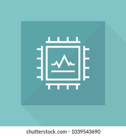 Computer core line icon