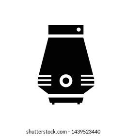 Computer cpu case icon vector black color