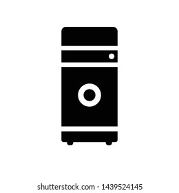 Computer cpu case icon vector
