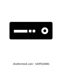 Computer cpu case icon vector