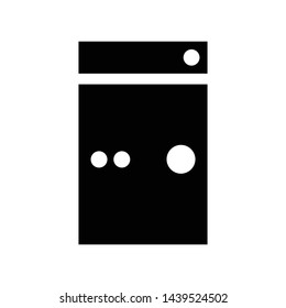 Computer cpu case icon vector