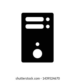 Computer cpu case icon vector