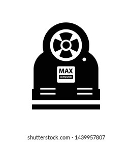 Computer cpu case and os icon vector