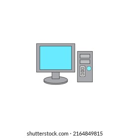 Computer And Cpu Design Free Vector