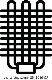 Computer cpu heatsink cooling system icon vector