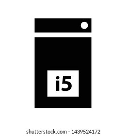 Computer cpu i5 case icon vector