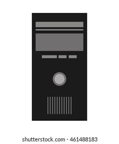 computer cpu server icon vector isolated graphic