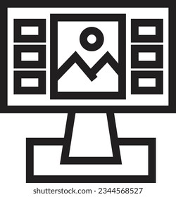 Computer Creative Fashion Outline Icon