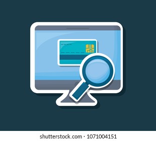 computer and credit card icon