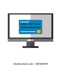 computer and credit card icon