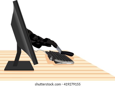 Computer crime money stealing metaphor