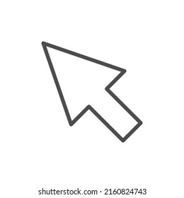 Computer cursor line outline icon