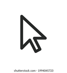 Computer cursor mouse vector icon technology arrow. Web symbol computer cursor illustration. Mouse click pointer isolated white direction. Digital point element outline communication select shape