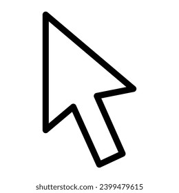 Computer cursor vector illustration. Blank arrow.