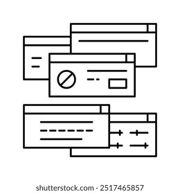 ícone de linha de personalização do computador vetor. sinal de personalização do computador. símbolo de contorno isolado ilustração em preto