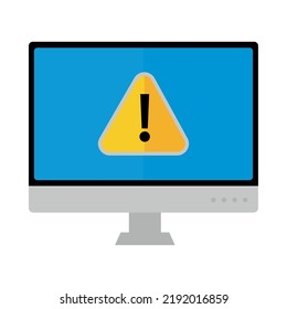 computer cyber fraud alert sign icon