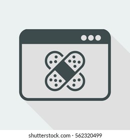 Computer damaged - Vector icon for computer website or application