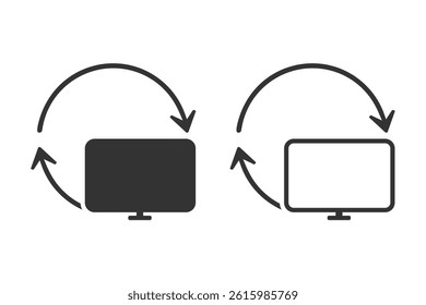 Computer data backup icon. Illustration vector