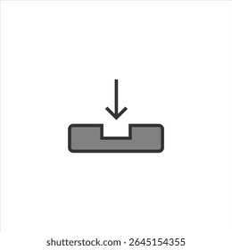 O ícone de download de dados do computador é adequado para o design temático do seu computador
