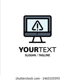 Computer, Data, Information, Internet, Security Business Logo Template. Flat Color. Vector Icon Template background
