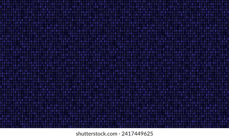 Patrón de datos informáticos. Código binario fondo vectorial sin fisuras. Cero una textura azul oscuro binaria.