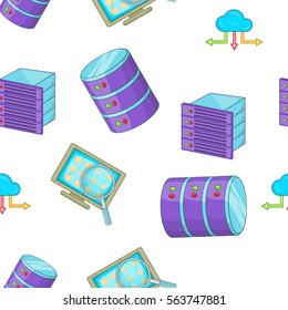 Computer data pattern. Cartoon illustration of computer data vector pattern for web