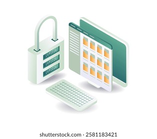 Computer data security folder lock