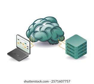 Computer data server with artificial intelligence