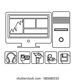computer database server icon stock, vector illustration design