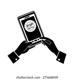 computer design, cartoon, vector, illustration of bitcoin, internet P2P currency