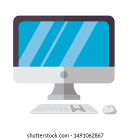 Computer design, Digital technology communication social media internet web and screen theme Vector illustration