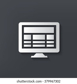 Computer design on clean background,vector