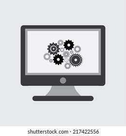computer design over  gray background vector illustration