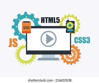 computer design over white background vector illustration