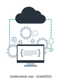 computer design over white background vector illustration