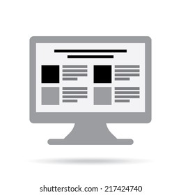 computer design over white  background vector illustration