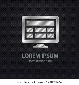 Computer design ,silver concept,clean vector